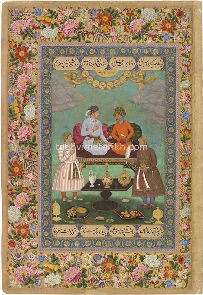 شاه عباس و جهانگیر شاه گورکانی پادشاه هندوستان