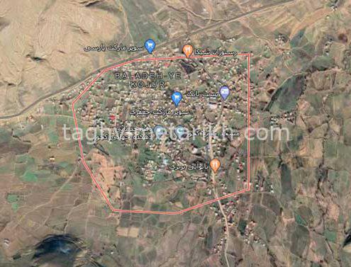 کجورقسمتی از قلمرو پادوسپانیان-عکس هوایی از گوگل