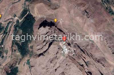 تصویر هوایی قلعه الموت - عکس از گوگل